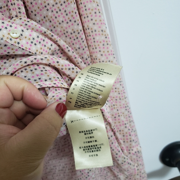 SCOTCH & SODA Pink Stars Tie Bow Blouse - Picture 8 of 10